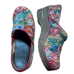Zoccoli danesi Sanita donna arcobaleno multicolore testurizzati scarpe comode taglia 38 - Foto 1 di 13