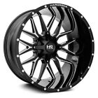 Hardrock Offroad H700 AFFLICTION Wheels 20x12 (-44, 8x165.1) Black Rims Set of 4