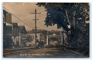 Postal Bridge Oxford NY Chenango County RPPC W.P. Bonhame G11 - Imagen 1 de 2