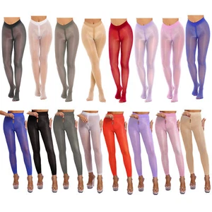 Womens Tights Clubwear Pantyhose Spandex Lingerie Sheer Stockings Crotchless - Picture 1 of 123