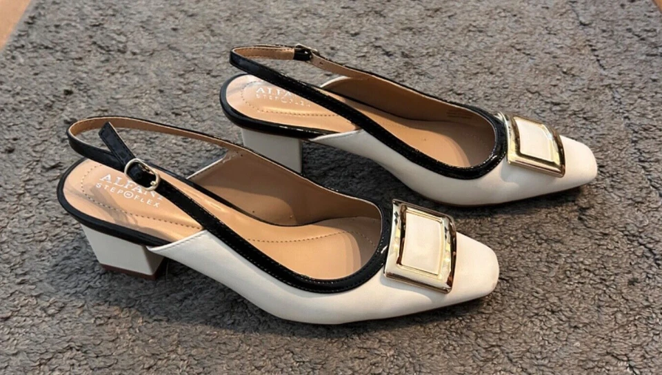 Zapatos ALFANI Mujer - Cordones - Invierno Blanco/Negro Cuero y Charol - 8 M Foto 1 de 4