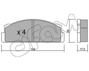 CIFAM Bremsbeläge Bremsbelegsatz vorne für Fiat 124 FSO Polonez I 125P