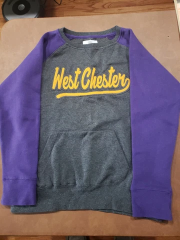 West Chester Golden Rams purple Grey Crewneck Sweatshirt  S Cover