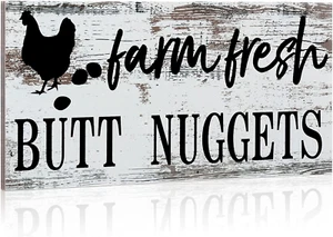 Farm Fresh Chicken Wall Decor Chicken Coop Sign Accessories Rustic Hen House Dec - Picture 1 of 7