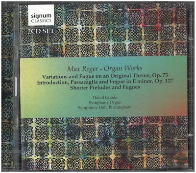 2-CD Max Reger: Orgelwerke opp. 73, 127, 56 + Bach-Transkriptionen | David Goode - Bild 1 von 2