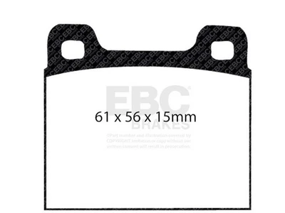 Rear Brake Pad Set 79PMXR69 for 560SEC 250 190SL 200 200D 220 220D 230 240D 250C - Изображение 1 из 4