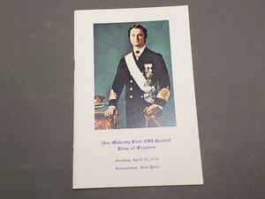 Vtg 1976 Program Booklet His Majesty Carl XVI Gustaf King of Sweden Jamestown NY - Picture 1 of 4