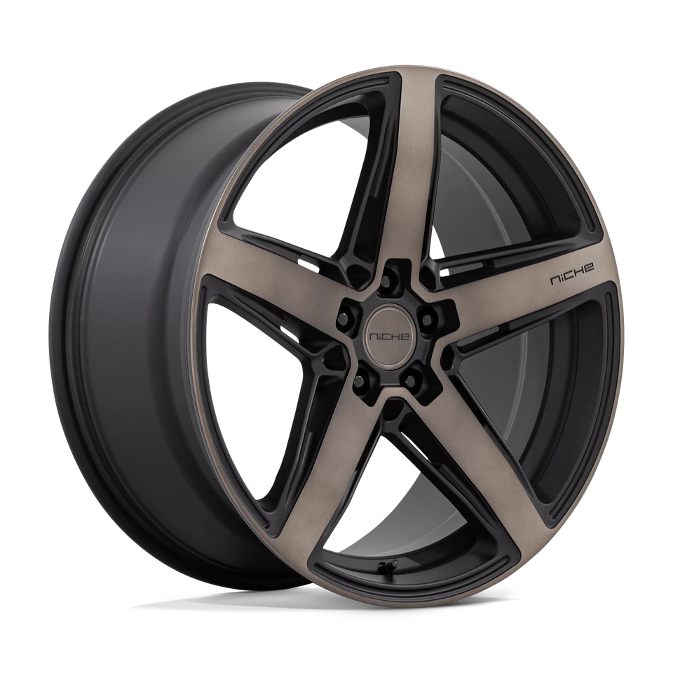 Juego de 4 ruedas frontales 20x11 Niche M271 Teramo negro mate con DDT 5x120 (43 mm) Foto 1 de 4