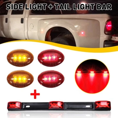 For Ford F350 F450 F550 SD Truck LED Side Marker Light Dually Bed +Tail Lamp - Image 1 of 4
