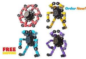 Fidget Spinner Trasformabili 4PCS Giocattolo Sensoriale per Bambini e Adulti Bulk - Foto 1 di 6