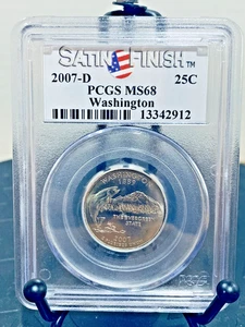 2007-D Washington Quarter Washington Satin Finish PCGS MS68 #13342912 - Picture 1 of 2