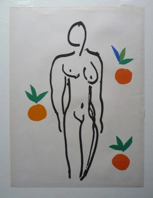 Matisse. Henri. Цветная литография. 'Nu Aux апельсины' (1953) - Изображение 1 из 4