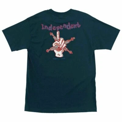 Camiseta de monopatín Independent Trucks Mark MY NAME IS GONZALES AZUL PUERTO Foto 1 de 2