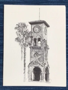 Vintage 1980 Bakersfield California Beale Memorial Clocktower Notecard Card 770A - Picture 1 of 4