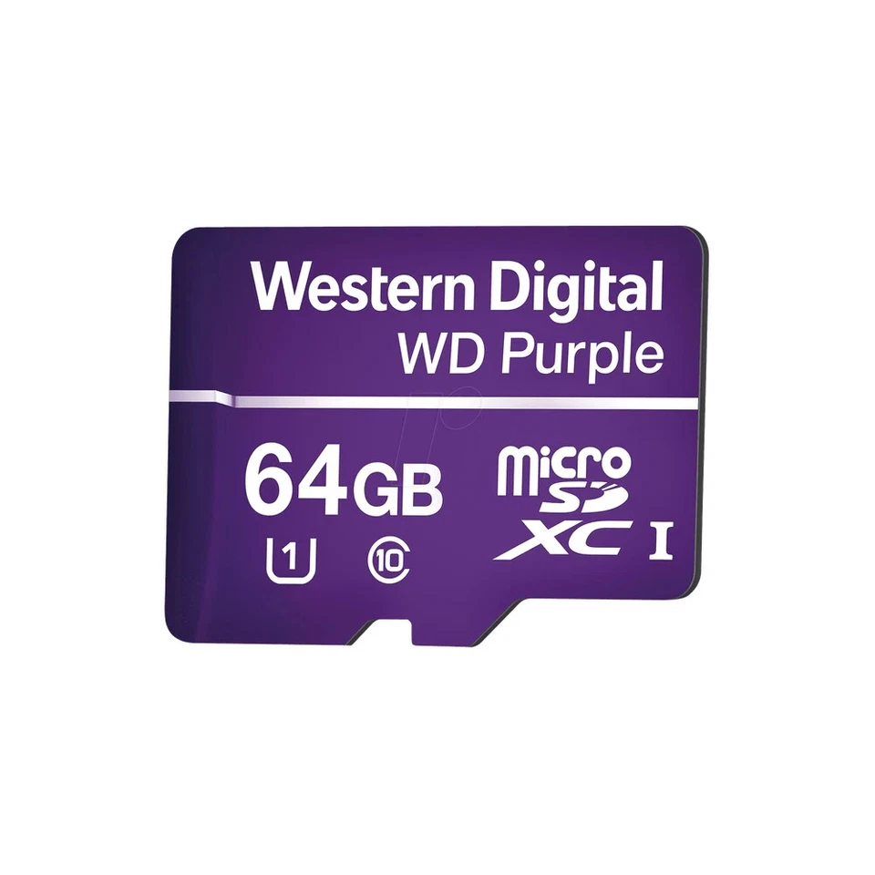 Western Digital MicroSD WD64MSD 64GB GB SDA 6.0 Specialized for Surveillance - Image 1 of 1
