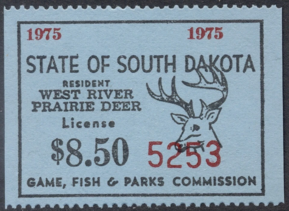 South Dakota Deer 1975 West River Prairie Deer hunting Cotton #9a SD-DWP $8.50 - Image 1 of 1