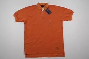 Vintage Abercrombie & Fitch Mens Small Country Clothes Orange Polo Shirt New - Picture 1 of 8