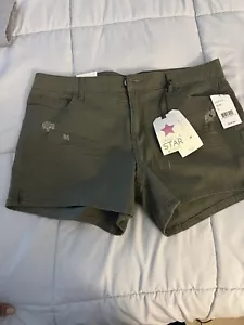 Vanilla Star Shorts Talla 15 Verde Oliva Puño Abatible Elástico Denim Mujer - Imagen 1 de 8