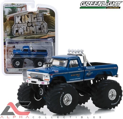 Camión monstruo Greenlight 49040A 1:64 1974 Ford F-250 (pie grande) neumáticos 66" Foto 1 de 1