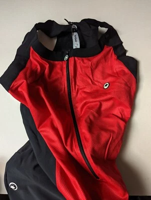 ASSOS UMA GT NS BODY SUIT Sleeveless Size Large Black Red with Chamois - Image 1 of 4