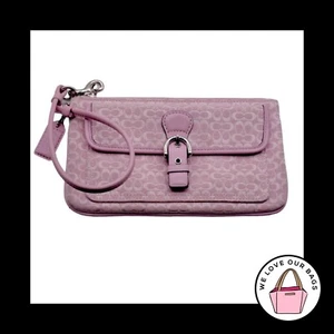 Y2K Rare VINTAGE COACH Barbie Pink Signature Soho Buckle Wristlet Wallet Clutch - Picture 1 of 4