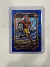 Jordan Addison 2023 Prizm Draft Picks Base Blue Wave RC CARD #136 #D/249 NICE!