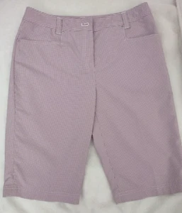Women's Casual  / Golf Shorts Size 6 Purple Gingham by Nivo - Picture 1 of 9