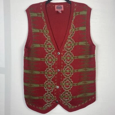 Cambridge Country Store Dry Goods  Sweater Vest Vintage Southwest Beaded Size M - Image 1 of 4