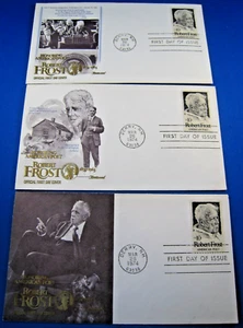 UNITED STATES 1974 - SCOTT #1526 - 6 FDCs - ROBERT FROST - Picture 1 of 3