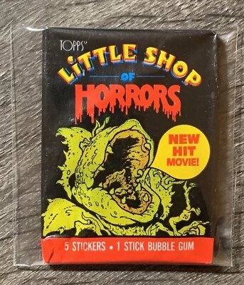 1986 Topps - LITTLE SHOP OF HORRORS - Unopened Vintage Wax Pack - FREE SHIPPING! - Image 1 of 2