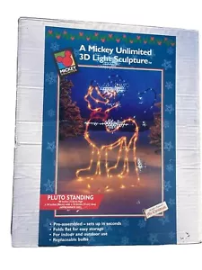 Vintage New Mickey Unlimited Pluto Standing Mr Christmas Light sculptures Sealed - Picture 1 of 12