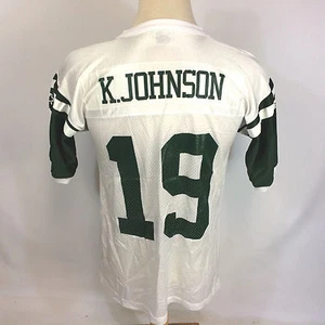 Mint NOS Vintage 90s K Johnson Starter NFL New York Jets Football Jersey Shirt - Picture 1 of 8