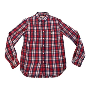 Ralph Lauren Shirt Mens Small Red Plaid Flannel Denim & Supply Button Down - Picture 1 of 5
