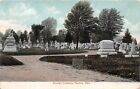 J27/ Fostoria Ohio Postcard c1910 Fountain Cemetery Graves Headstone 245