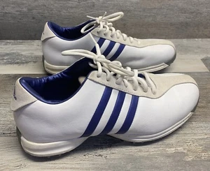 Adidas Men's Golf Shoes Z Traxion EVG-791003 Soft Spikes White/Blue - Size 5 - Picture 1 of 8
