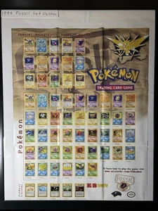 1999 Pokemon Fossil Poster / Playmat  Mint/Near Mint Rare Original WOTC - Picture 1 of 6