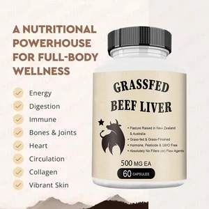 Grass Fed Beef Liver Capsules - Max Potency, Immune System Support, Liver Health - Picture 1 of 8