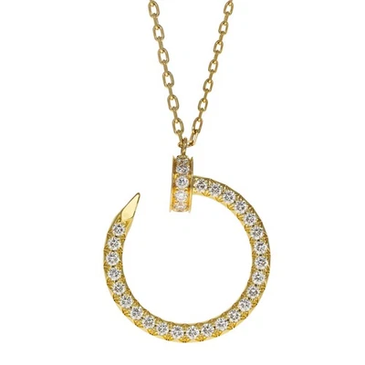 Collar Cartier Oro Amarillo 18k Pavé Diamante Juste Un Clou 16" Foto 1 de 4