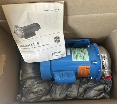 NEW Goulds  1” NPT x1 1/4”-6 1MS1D4D0 3/4HP Centrifugal Water Pump - Image 1 of 4