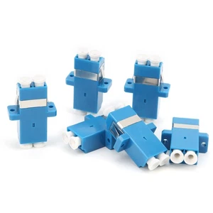 50Pcs Fiber Optic Coupler LCLC UPC Duplex Connector Adapter Industrial - Afbeelding 1 van 12