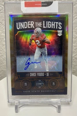 Chase Young 10/50 RC Auto 2020 Legacy BRONZE Ohio State DROY FREE SHIPPING - Image 1 of 4
