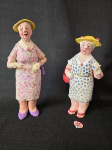 Original Pair Jane F Hankins Pottery Figurine (Sm Damage) Hot Springs Arkansas - Picture 1 of 12