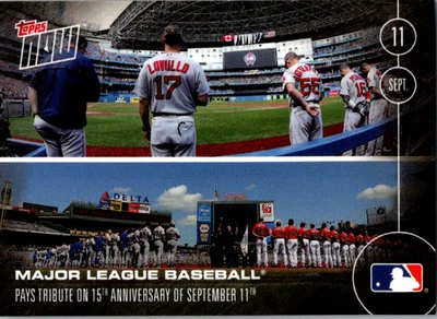 MLB 2016 TRIBUTO a 9-11 TOPPS NOW #444 Medias Rojas Torey Lovullo Dustin Pedroia Foto 1 de 2