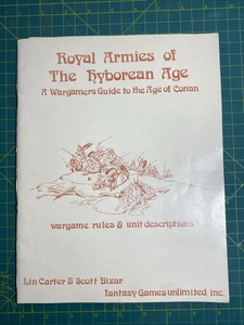 Fantasy Games Unlimited Royal Armies of the Hyborian Age Conan rules Carter R360 - Imagen 1 de 8