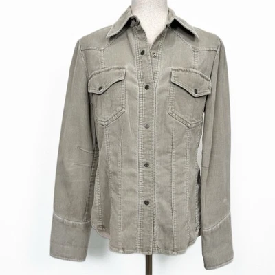 Top de pana Y2K de colección para mujer pequeño beige festival occidental concierto country vaquera Foto 1 de 4