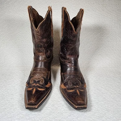 Ariat 10008780 Dahlia Overlay Brown Snip Toe Cowboy Western Boots Women US 10B - Image 1 of 4