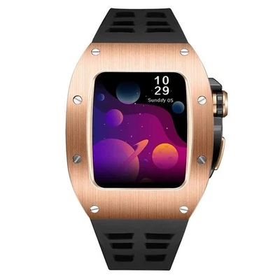 Correa de silicona de lujo + funda protectora (45 mm) para Apple Watch Series 7/8 Foto 1 de 4