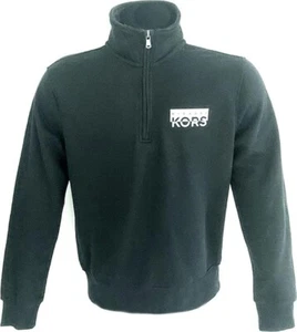Michael Kors Para Hombres Frente Media Cremallera Logo Camisa Algodón Sudadera (M) Negra Nueva con Etiquetas $118 - Imagen 1 de 5