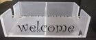 "Welcome" Napkin Holder Acrylic Clear Tissue Dispenser Tray for Dining Kitchen