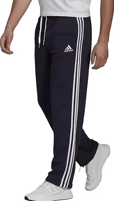 Calça de lã Adidas masculina Aeroready Essentials azul marinho elástica três listras - Imagem 1 de 4